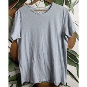 Rag & Bone Mens Large Cotton Light Blue Crew Neck Raglan Short Sleeve Tee Shirt
